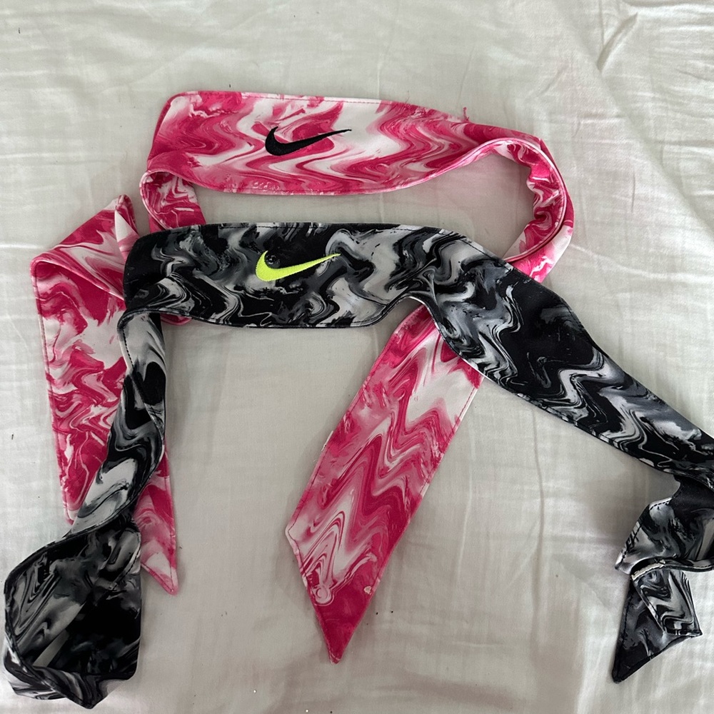 Two Nike Tie Headbands